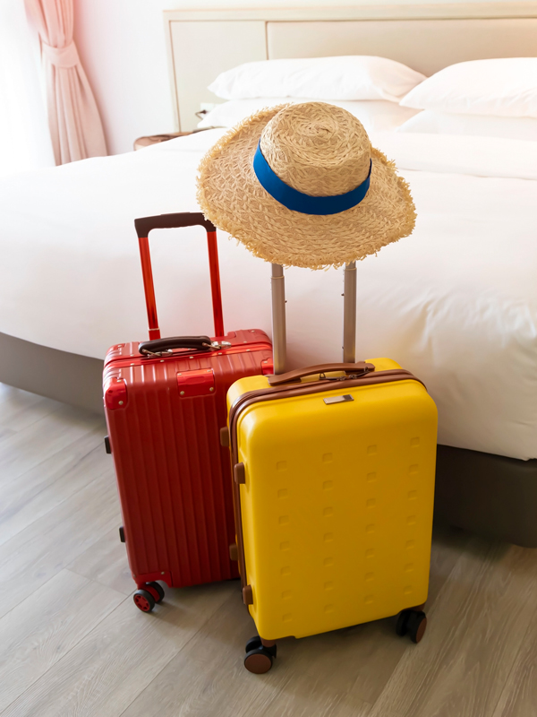 luggage and a hat